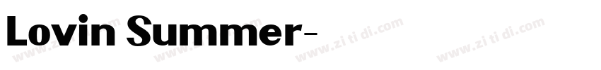 Lovin Summer字体转换